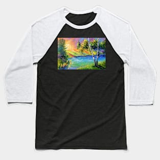 Two birches at dawn Baseball T-Shirt